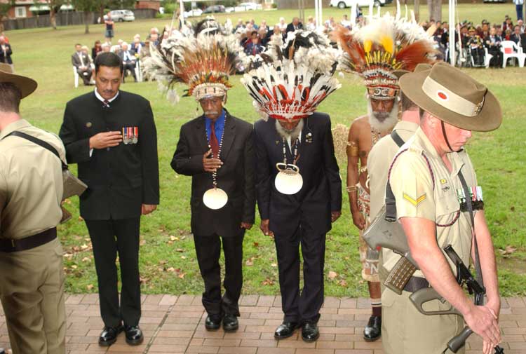 Paying respect at Anzac Service