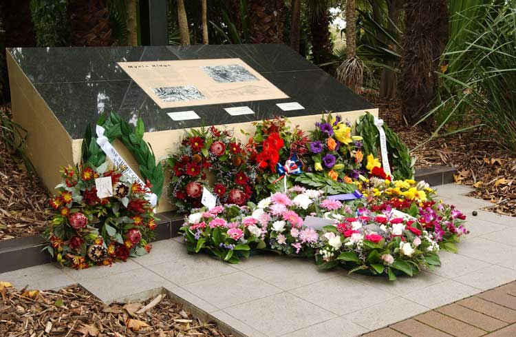 Wreaths at recent Anzac service